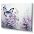 thumbnail image 2 of Designart "Purple Butterfly captivate Flight I" Animals Wall Art Living Room, 2 of 5