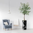 thumbnail image 3 of Artificial Tree in Modern Marble Effect Planter, Fake Eucalyptus Silk Tree for Indoor and Outdoor Home Decoration - 66" Overall Tall (Plant Pot Plus Tree), 3 of 5