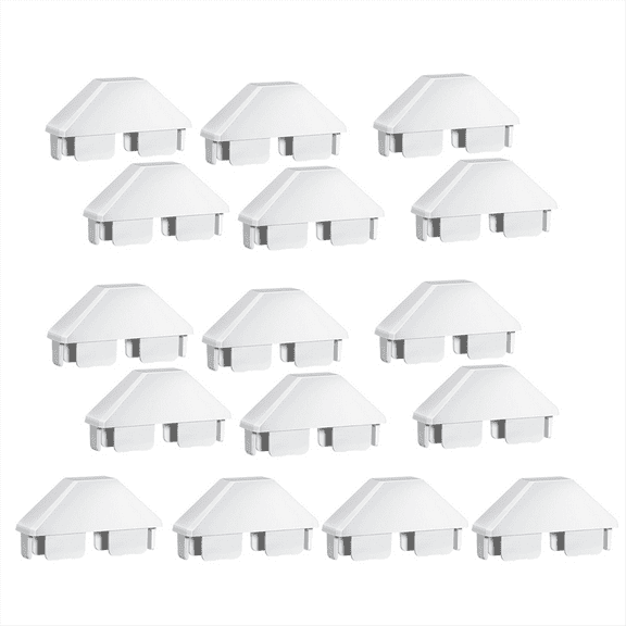 16 Pack White Vinyl Picket Fence Caps 7/8in X 3in Parts for Garden Fencing Outdoor
