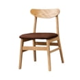 thumbnail image 3 of Silla de madera con asiento decorativo, muebles para el hogar, rústica, resistente, sin brazos, con respaldo de listones, silla de madera para salón Marrón, 3 of 8