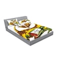 thumbnail image 2 of Ambesonne Beach Fitted Sheet & Pillow Sham Set, Message in Bottle Summer, Full, White Green Yellow, 2 of 2