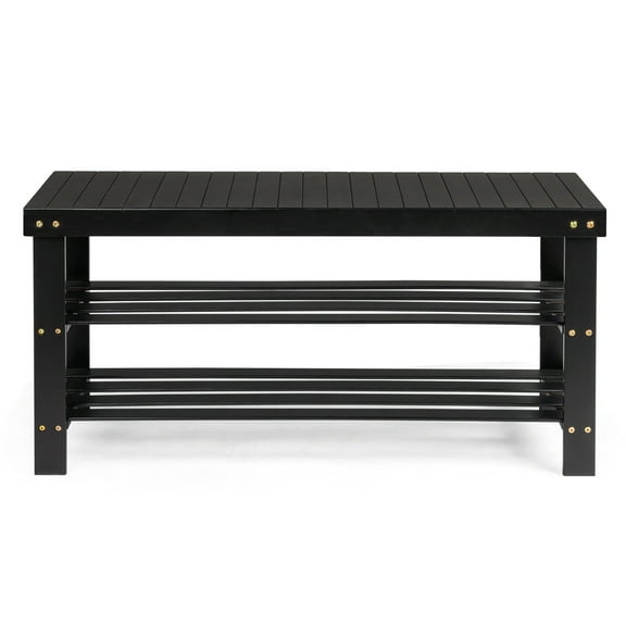 3 Tier Shoe Rack Seamless Top Bamboo