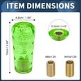thumbnail image 5 of Unique Bargains Car Shift Knob, Universal for Automatic and Manual Vehicle Gear Shifter Knob W/ 2 Adapter Acrylic, 1 Set Green 10cm, 5 of 7
