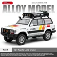 thumbnail image 1 of Modèle Réduit 1:24 Toyota LAND CRUISER LC80 SUV en Alliage Véhicule Tout-Terrain Jouet Modèle de Collection Avancé Blanc, 1 of 6