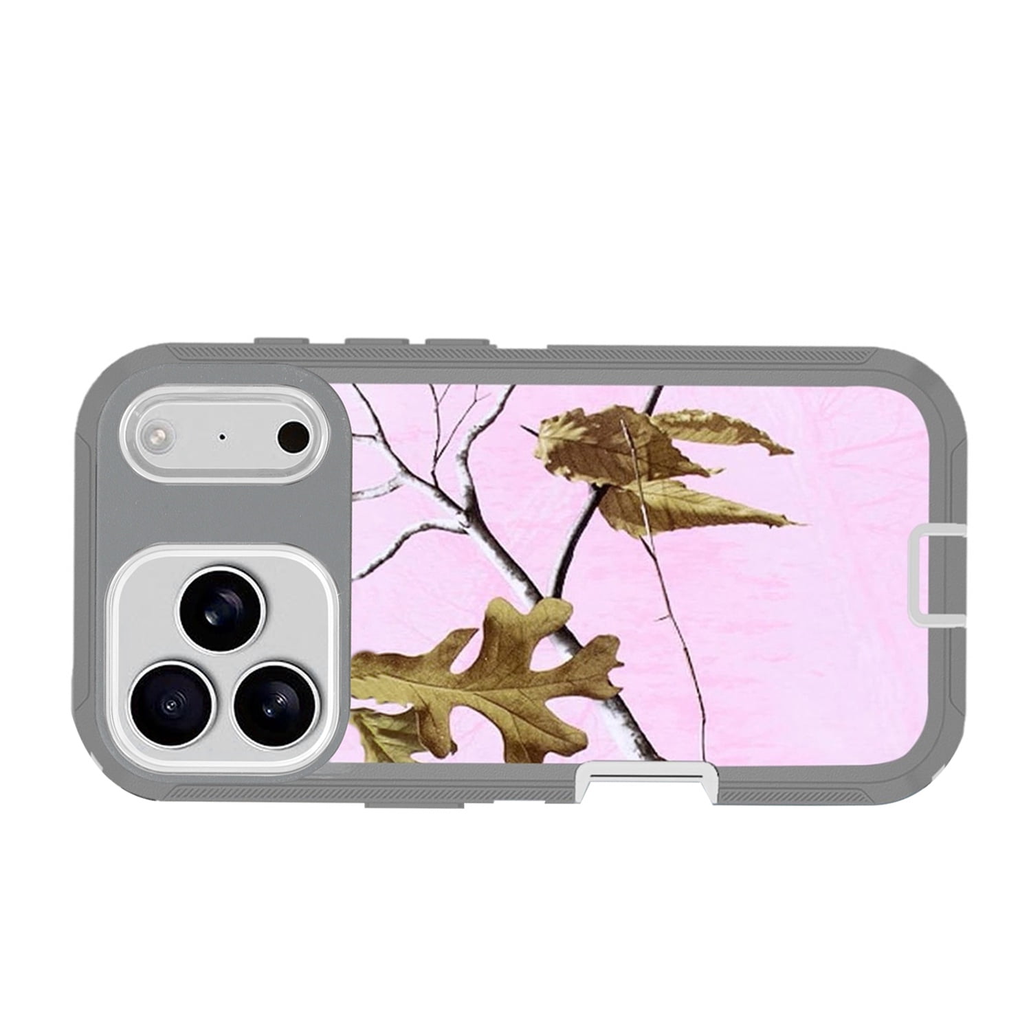 Heavy Duty Armor Protective Case for iPhone 17 Pro Max - Camo Pink