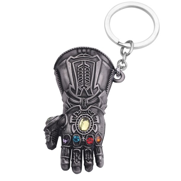 LLavero de Los Vengadores de Marvel, guantes de puño de Thanos, guantelete de aleación, abrebotellas, colgante, accesorios de llavero, 1 ud. Fivean unisex