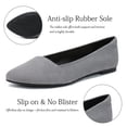 thumbnail image 3 of Veittes Women's Wide Width Suede Ballet Flats - Pointed Toe, Anti-Slip Sole, Comfortable for Office., 3 of 6