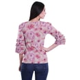 thumbnail image 4 of Moomaya Blouses pour Femmes Hauts Mode Imprimé Manches Évasées Robe Vêtements Décontractés, 4 of 4