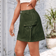 thumbnail image 5 of Vestido Vaquero con Minifalda Cargo para Mujer con Bolsillo Verde M, 5 of 9