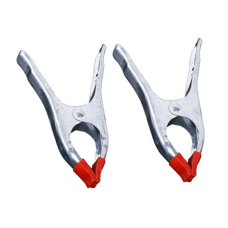 

2Pcs 6 Inch Spring Metal Clamps with Ergonomic Handle for Gripping Camping and Securing