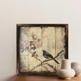 thumbnail image 6 of Floral Bird Wood Artwork Wooden Sign Wall Plaque - Vintage Art Decoration, Wall Decoration - Ideal Gift For Home Decoration, Living Room, Bathroom, Bedroom, Garden, Dining, Bar, Cafe, Festival Part, 6 of 7