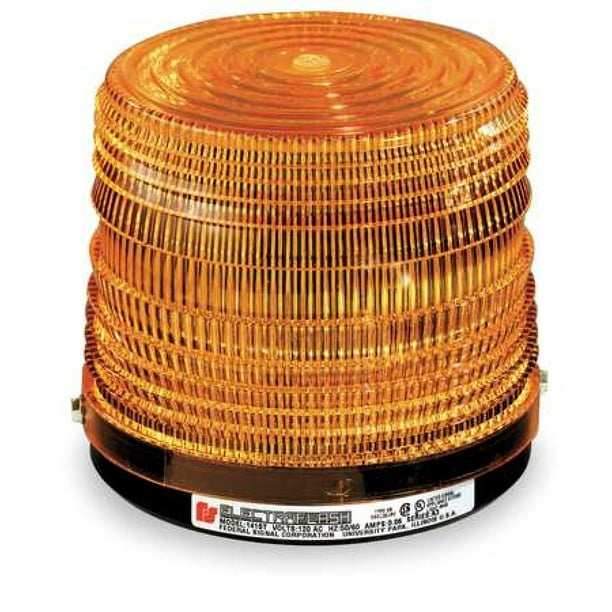 FEDERAL SIGNAL 141ST120A Warning Light,Strobe Tube,Amber,120VAC