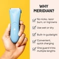 thumbnail image 3 of MERIDIAN Trimmer Plus with Charging Dock, Body Hair Trimmer for Men & Women, Below-the-Belt Groomer, Bikini Trimmer, Bonus Pouch, Sky, 3 of 9