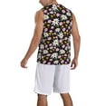 thumbnail image 2 of Sikiie Daisies Flowers Basketball Jersey Reversible Men's Mesh Athletic Sports Shirts Training Practice S-4XL4X-Large, 2 of 6