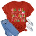 thumbnail image 2 of Chemises Décontractées de Noël pour Femmes, Col Rond, Manches Courtes, Tunique Confortable, 2 of 3