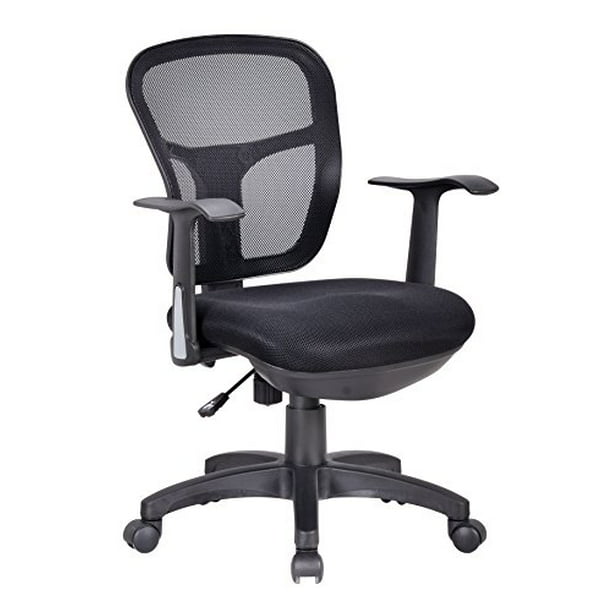 Office Factor Ergonomic Black Mesh Desk Chair Lumbar Support Extra