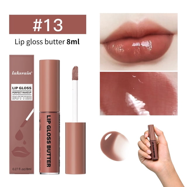 Hot6sl Ofertas de La Semana Lápiz Labial Hidratante y Humectante Butter Gloss Lápiz Labial Glaseado En Agua Lápiz Labial de Vidrio Lápiz Labial de 8 Ml