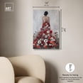 thumbnail image 5 of Rose Blossom Couture Canvas Ebony Portrait Art by Art Remedy, Gallery Wrapped, 16" x 24", 5 of 7