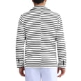 thumbnail image 3 of CHAQUETA DEPORTIVA A RAYAS INSPIRADA EN CHIC PARA HOMBRES, AJUSTE CLÁSICO, BLAZERS FORMAL DE UN SOLO BOTÓN, 3 of 6