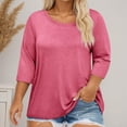 thumbnail image 1 of Haut à Bavette Grande Taille Blouse Habillée Femme Blouse Raglan Femme Blouse Turquoise pour Femme Grande Taille Non Chemises Femme Blouse de Rodéo Femme Blouse Foncée Polyester Blouse Femme 3x T-Shirts Femme, 1 of 3