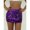Purple, variant on EchfiProm Womens Skirts Shiny Black Bodycon Mini Party Cocktail Elastic Waist Night Out Skirts for Women