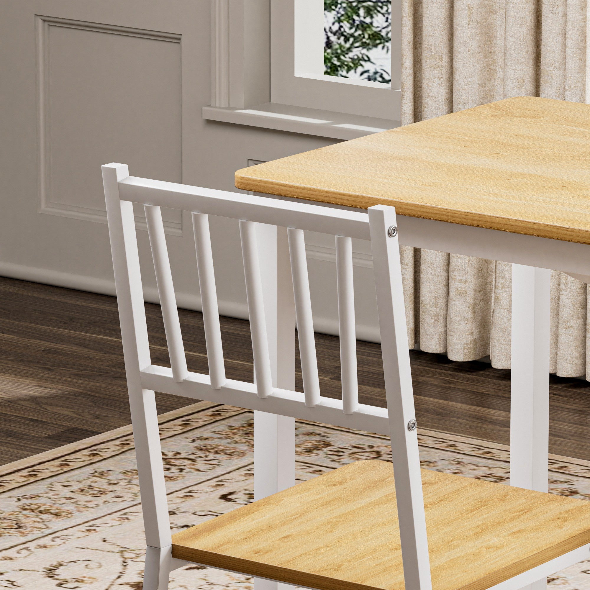 Sailvan 3-Piece Dining Table Set, 35.4″L x23.6″W x29.7″H, Bar Table with 2 Chairs