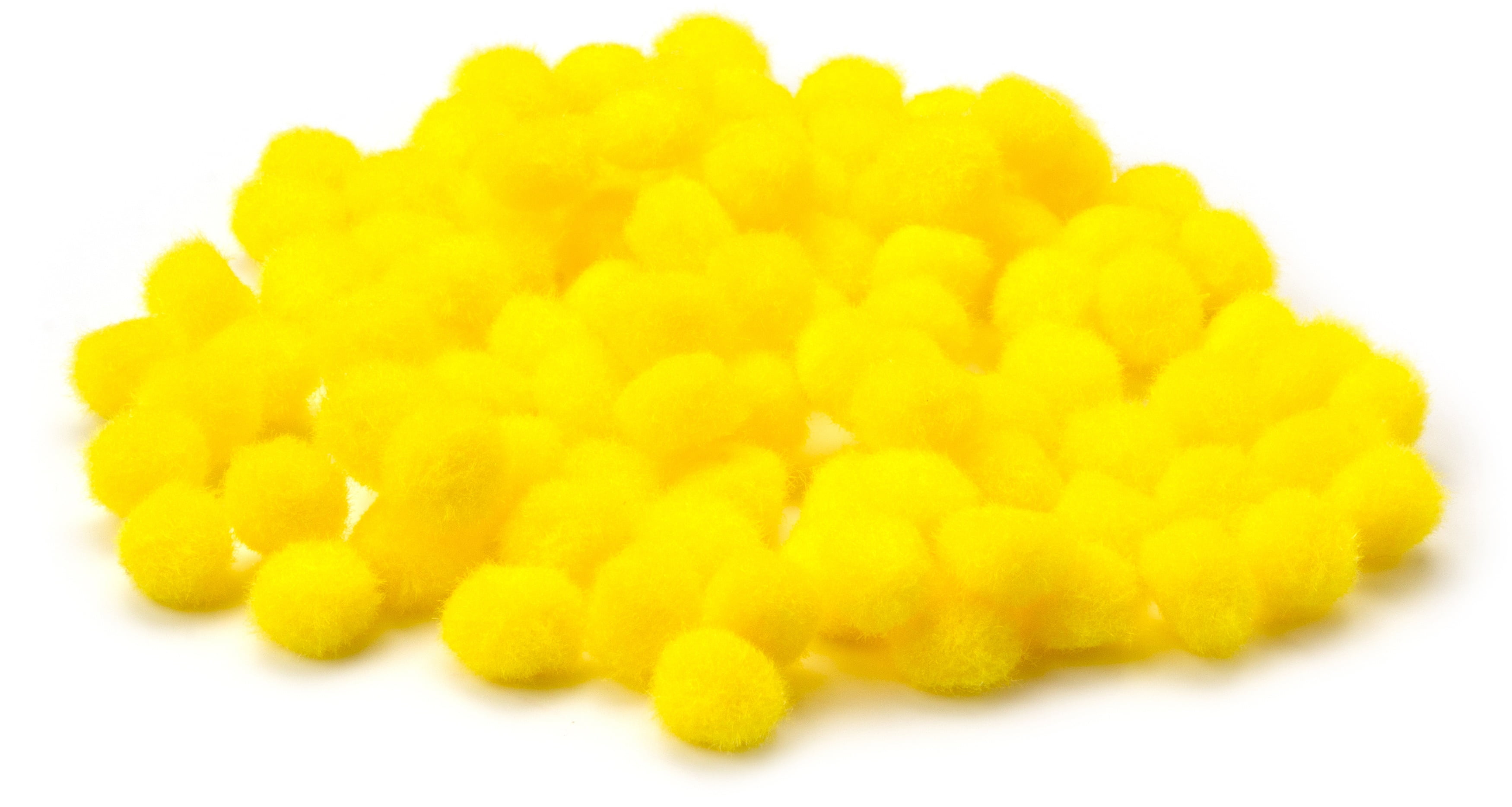 Pom Poms Yellow 0.5 inch — craftcove