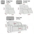 thumbnail image 5 of Funda elástica estampada para silla reclinable, cubierta para sofá, sala de estar, decoración del hogar, 4/6/8 piezas, 5 of 5
