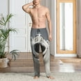 thumbnail image 2 of Balery Smiling Polar Bear Pantalones de pijama para hombre, pijama ultraligero, pantalón de descanso-Medium, 2 of 6