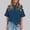Navy, variant on Womens Tops Trendy,Womens Plus Size $5,Women's Ladies Fashion Casual Cropped Short Sleeve Printing Loose Shirt Blouse Top White M