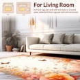thumbnail image 2 of ODIKA 2'x3' Machine Washable Non-Slip Area Rug, Enchanting Bloom Delicate Insect & Flower Design High Traffic Rug, Peach, 156121, 2 of 7