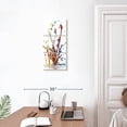 thumbnail image 3 of Elephant Stock Rainbow Water Splash Wall Art - Vertical Multi Panel Canvas - Living Room Wall Decor - Abstract Multi Panel - White And Orange Decor - 12" x 27", 3 of 8