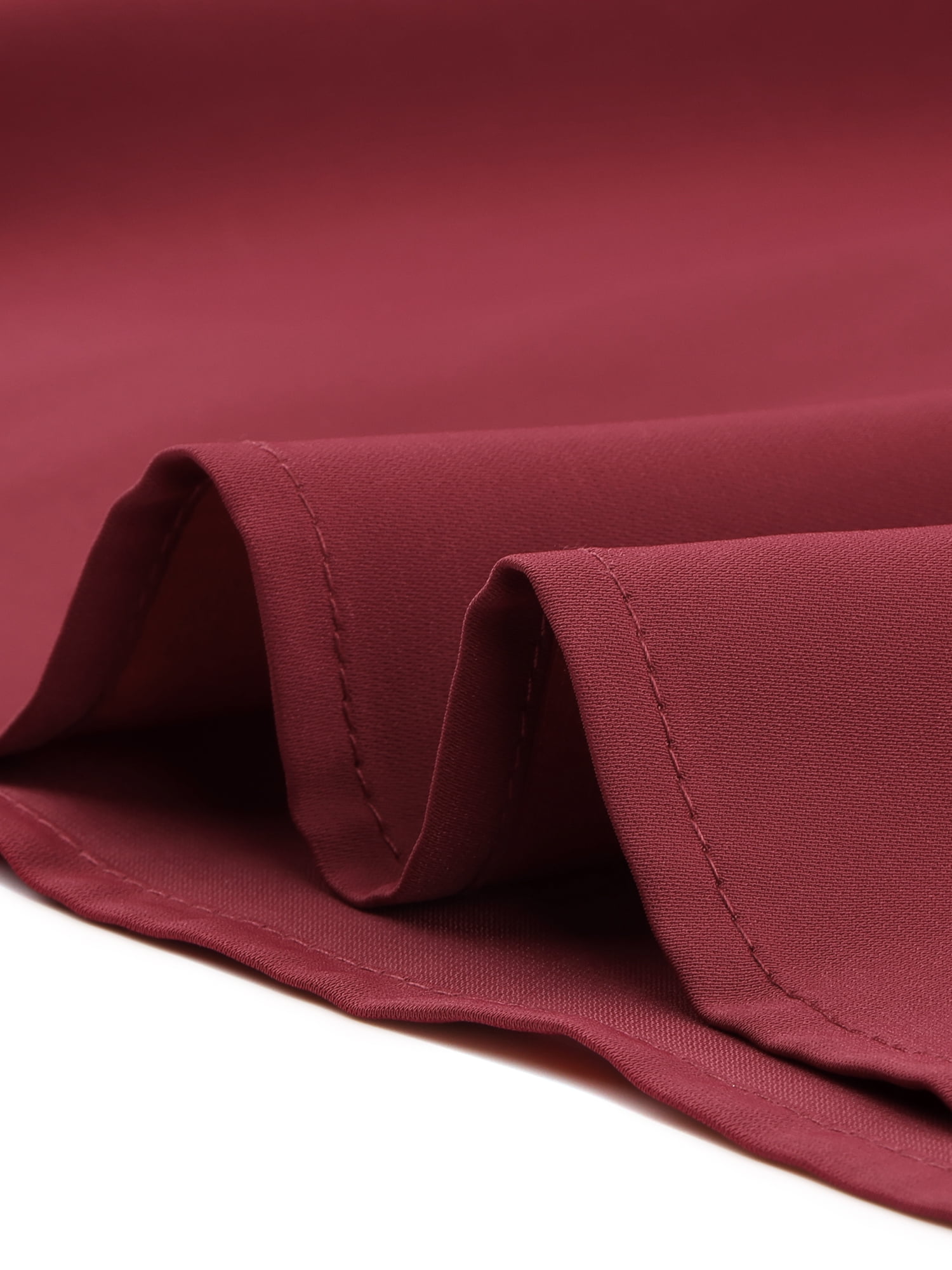 DARING DIVA Chiffon Semi Sheer Long Sleeves Keyhole Neck Blouse XS Wine Red