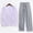 Silver, variant on Swuxness Mens 2-Piece Set Long Sleeved Round Neck Tops Summer Fitness Home Wear Casual Long Pants