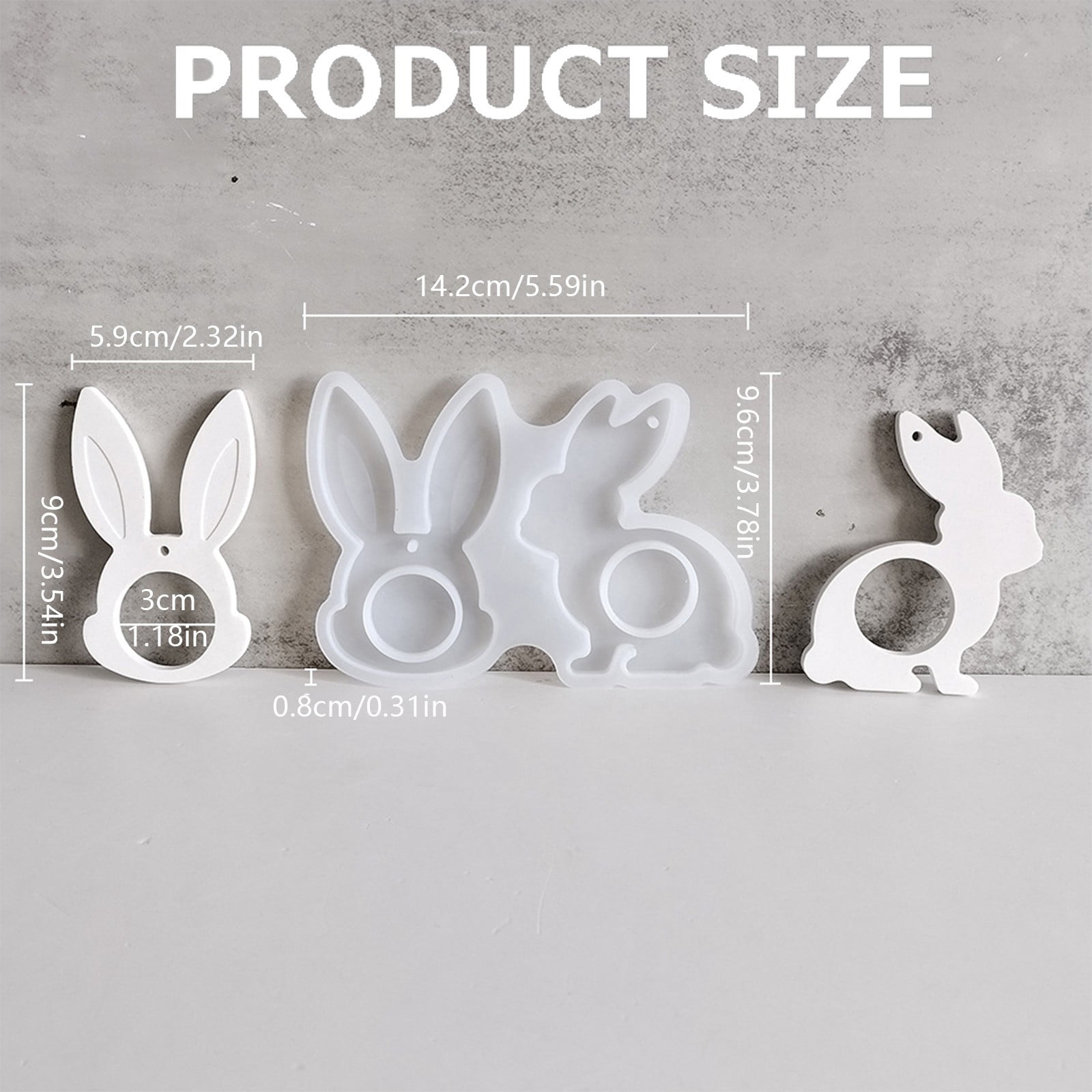6-teiliges Silikonformen Set Für Ostern – Hasen & Eier, Für Harz, Gips & Mehr