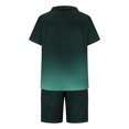 thumbnail image 4 of Hvyesh Men Satin Silk Pajamas Set with Pockets Sleepwear Shorts Satin Summer Loungewear 2 Piece Button Down Set, 4 of 5