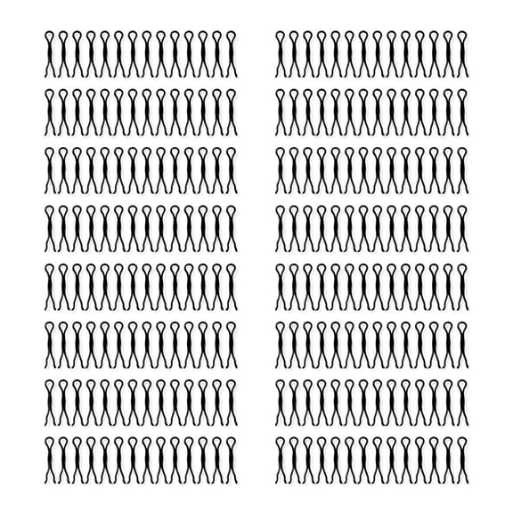 WEAIZYS Set of 20 Black Wave Hair Clips for Holding Bangs, Organizing Broken Hair, and Styling