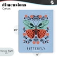 thumbnail image 4 of Stupell Industries Bohemian Butterfly Symmetry on Blue Canvas Art, 16 x 20, by Indira Prieto | IndySign, 4 of 8