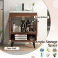 thumbnail image 6 of Gymax 25 Inch Wooden Bathroom Vanity Sink Combo with Open Shelf & Sink & Pop Up Drain, 6 of 10