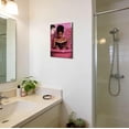 thumbnail image 2 of ZHONGYUTONG Black Women Bathroom Canvas Wall Art African American Bathroom Picture Prints Black Girl Reading Poster Minimalist Paintings Wall Decor for Toilet Restroom (20.00" x 30.00"), 2 of 5