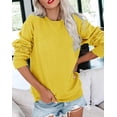 thumbnail image 2 of FUNING  Womens Casual Long Sleeve Sweatshirt Crew Neck Cute Pullover Relaxed Fit Tops, 2 of 6