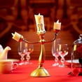 thumbnail image 2 of Vela de reloj La Bella y La Bestia, candelabro Led Lumiere para mesa de boda, fiesta de Navidad, decoración del hogar, 2 of 5