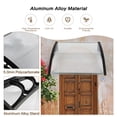 thumbnail image 4 of SYTHERS 40"x 32" Outdoor Window Awning, UV Front Door Patio Canopy for Snow Sunlight Protectio, Clear, 4 of 8