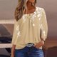 thumbnail image 1 of Fiudx Ofertas Flash Del Día Solo En Línea Blusa de Manga 3/4 a La Moda para Mujer, Camiseta Estampada, Top Informal, 1 of 5