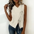 thumbnail image 6 of Outfmvch Vest Top for Women Button Down Vest Top Women Sleeveless Shirts for Women Cotton Summer Vest Women Vest Shirts for Women Sleeveless Vest for Women Summer Vest For Women Beige S, 6 of 7