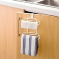 thumbnail image 4 of 2 Tier Side Hanging Toilet Paper Holder - Open Wire Rack for Over Tank or Cabinet Door, Bathroom & Kitchen Storage Organizer for Towels & Paper Rolls, 4 of 4
