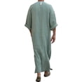 thumbnail image 3 of Mens Arab Muslim Long Robe Clothes Casual Middle East Islamic Thobe Kaftan Robes, 3 of 3