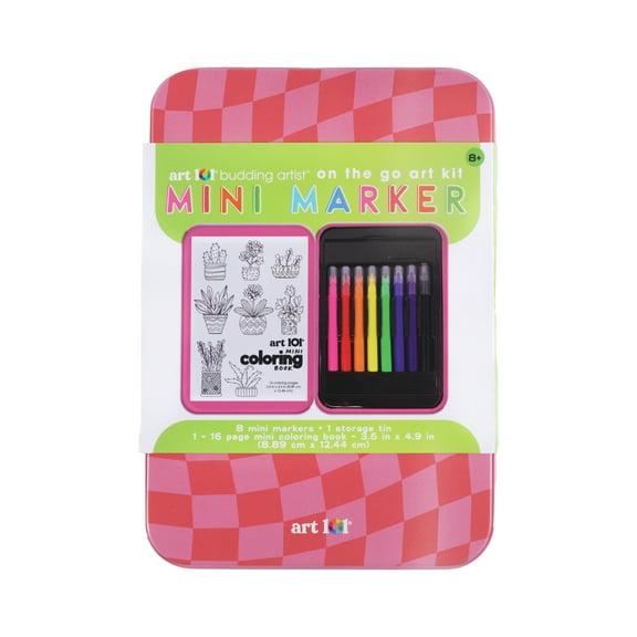 Art 101 Creative Tools Coloring Set for Children to Adults in Tin Case with Markers