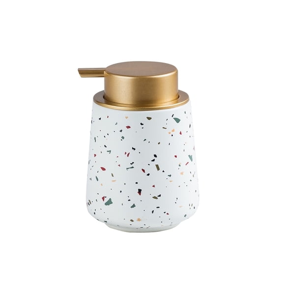 Ceramic Lotion Soap Dispenser Refillable Pump Bottles For Bathroom, Countertop