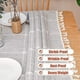 thumbnail image 4 of Nvzi Mantel de lino y algodón con borlas para mesa de cocina, comedor, manteles antiarrugas (gris, redondo de 60 pulgadas), 4 of 4